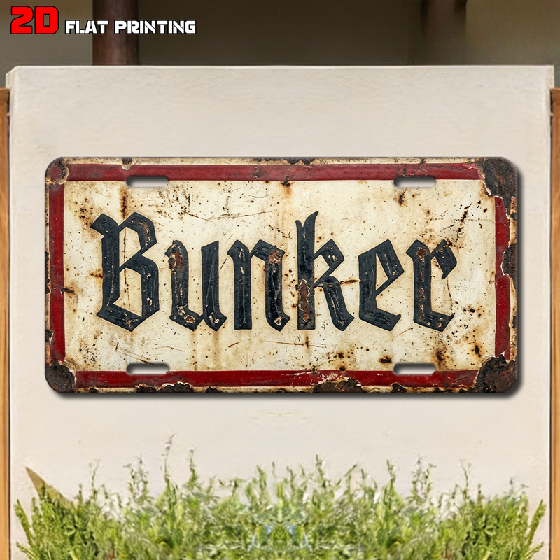 Embroidery Garden - Bunker Fun Retro Sign，Holiday Decoration，Outdoor Wall