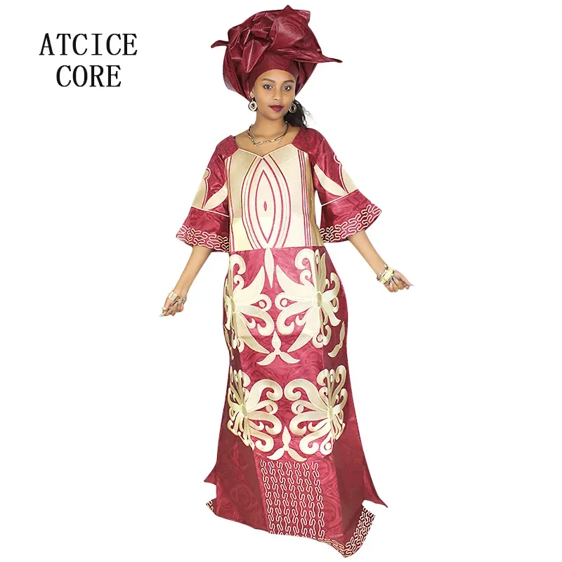 Embroidery Pashmina - African Dress For Woman Bazin Riche