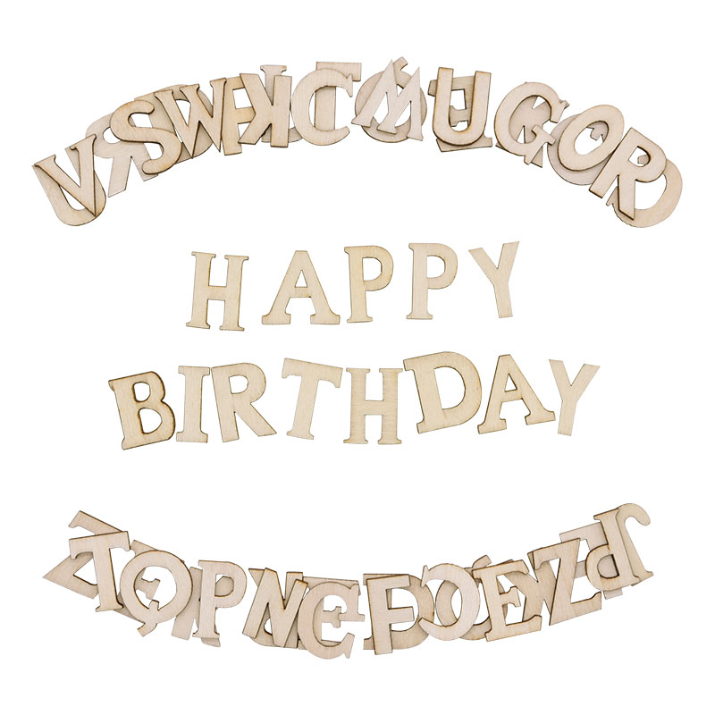 Embroidery Writing - 100pcs Letters Wooden Alphabet Number Wedding