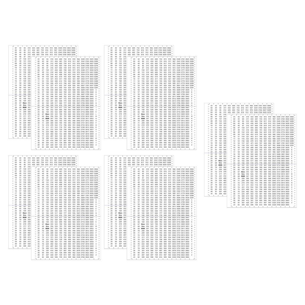 Embroidery Floss - Paper Number Stickers Small Decals for