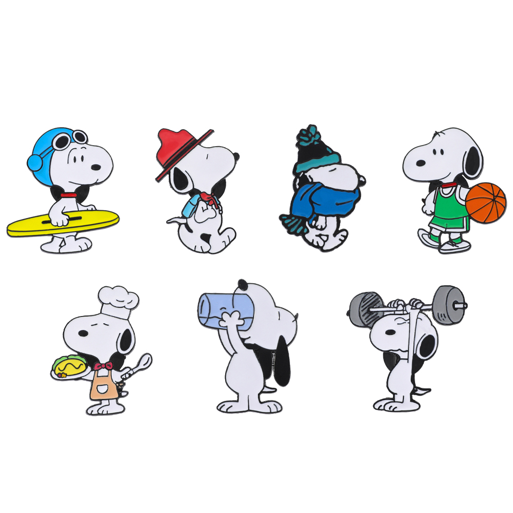Embroidery Textile - 7 Pcs Cute Animals Anime Brooch