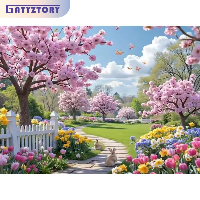 Embroidery Translate - 40x50cm Park Painting By Numbers Create