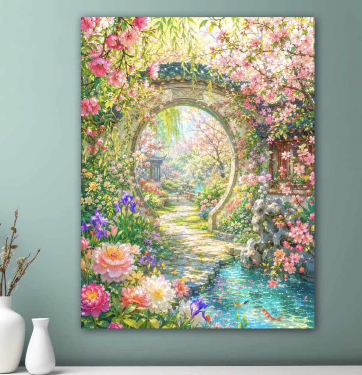 Embroidery Vs Cross Stitch - 9CT 11ct 14ct Spring Door Printed