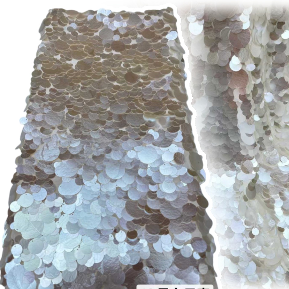 Embroidery Net Fabric - Madison-African Rose 3D Sequins Lace Fabric,