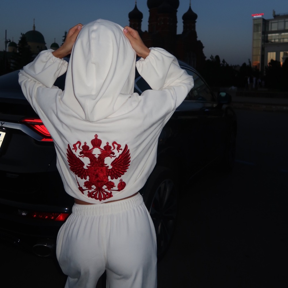 Embroidery Designer - Street Trend Back Embroidered Hoodie Pants