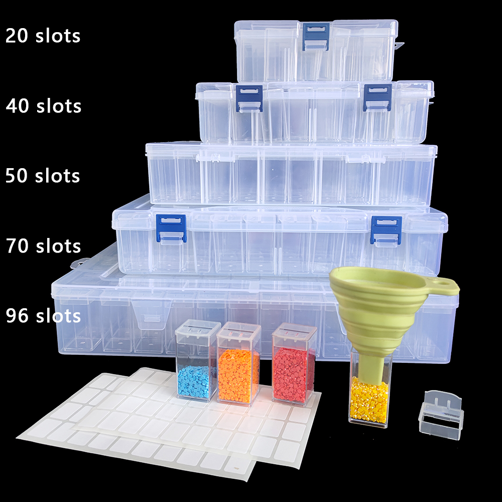 Embroidery Uae - Square Plastic Diamond Painting Storage Box