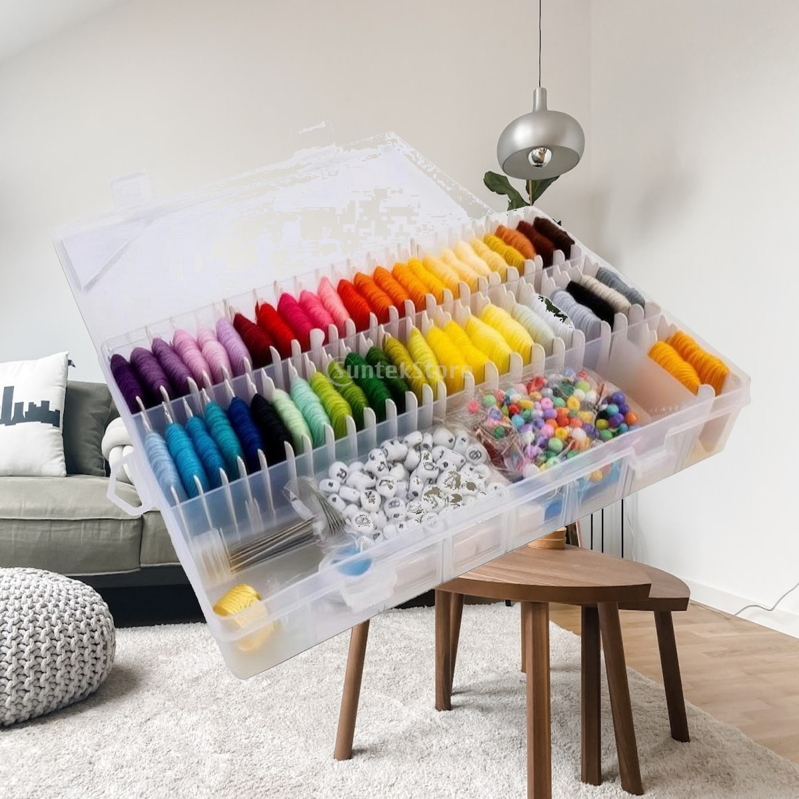 Embroidery Floss - Embroidery Floss Kit with Organizer Clear