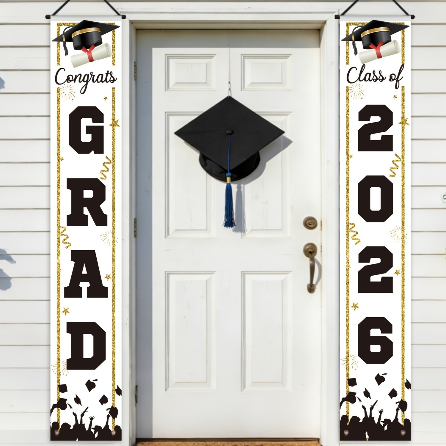 Embroidery Writing - Polyester Graduation Door Banner Set Class
