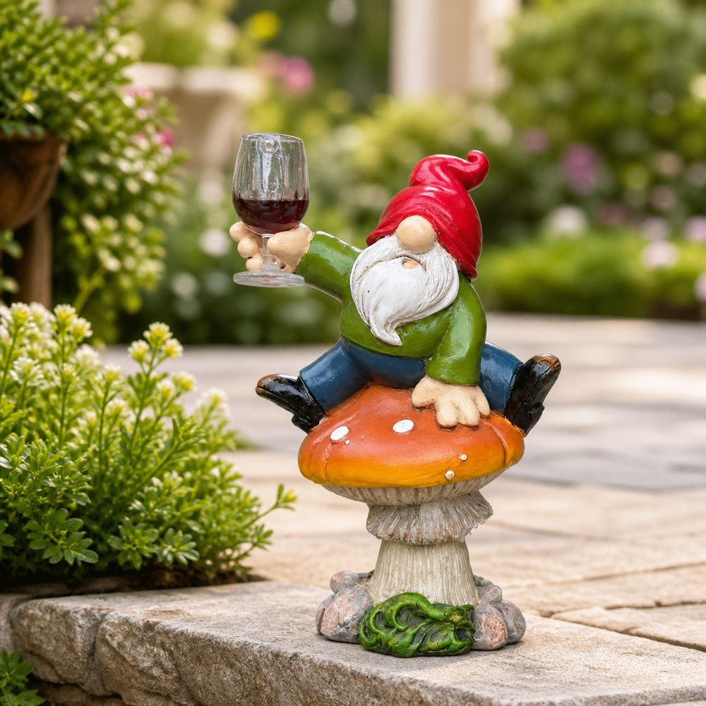 New Resin Garden Gnome Statue  - Embroidery Garden review and price