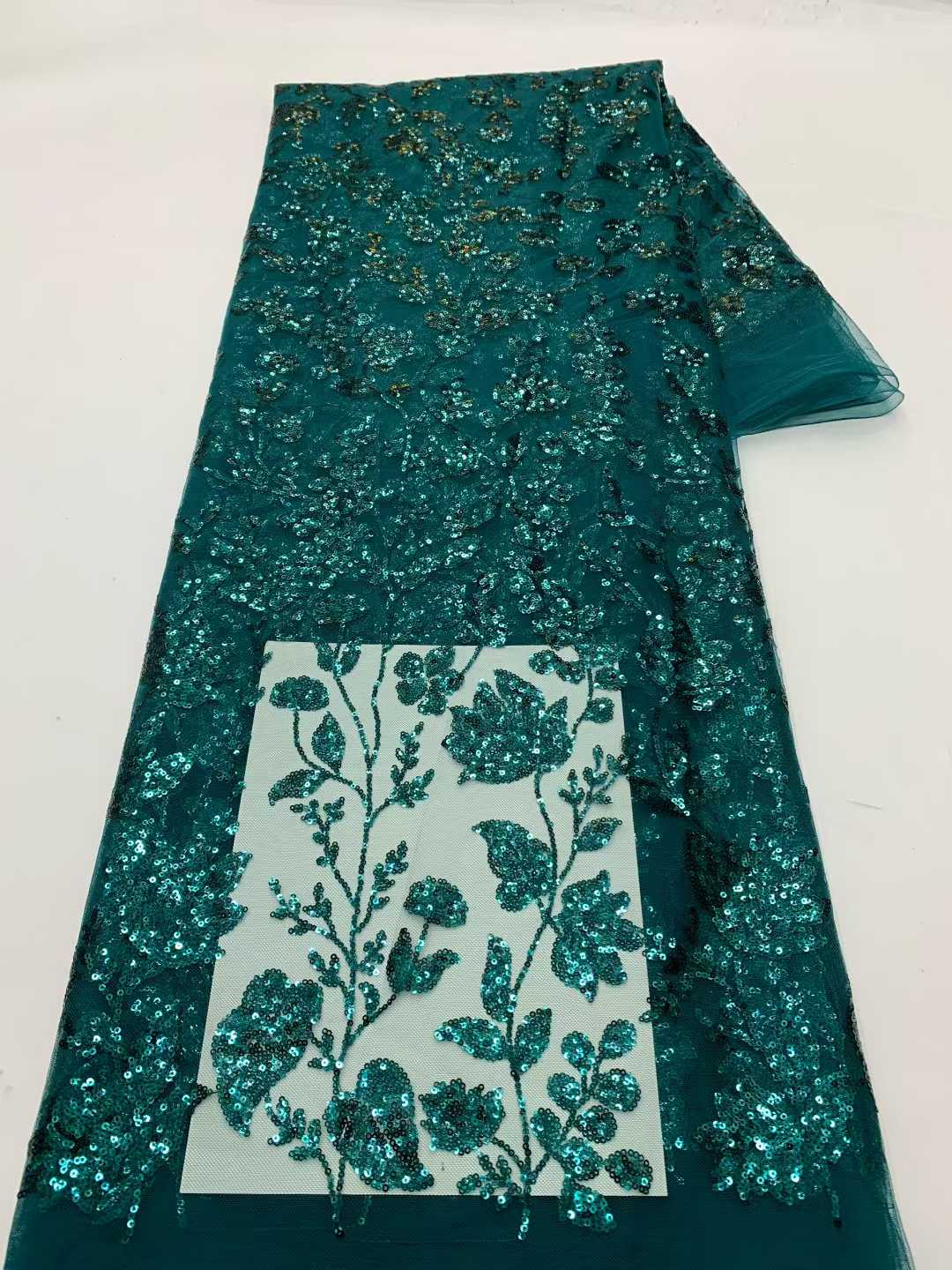 African Lace Fabric With Sequi - Embroidery Net Fabric review and price