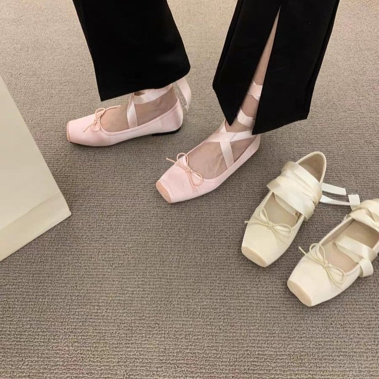 Women Flats Bow Marie Janes Sh - Embroidery Designer review and price