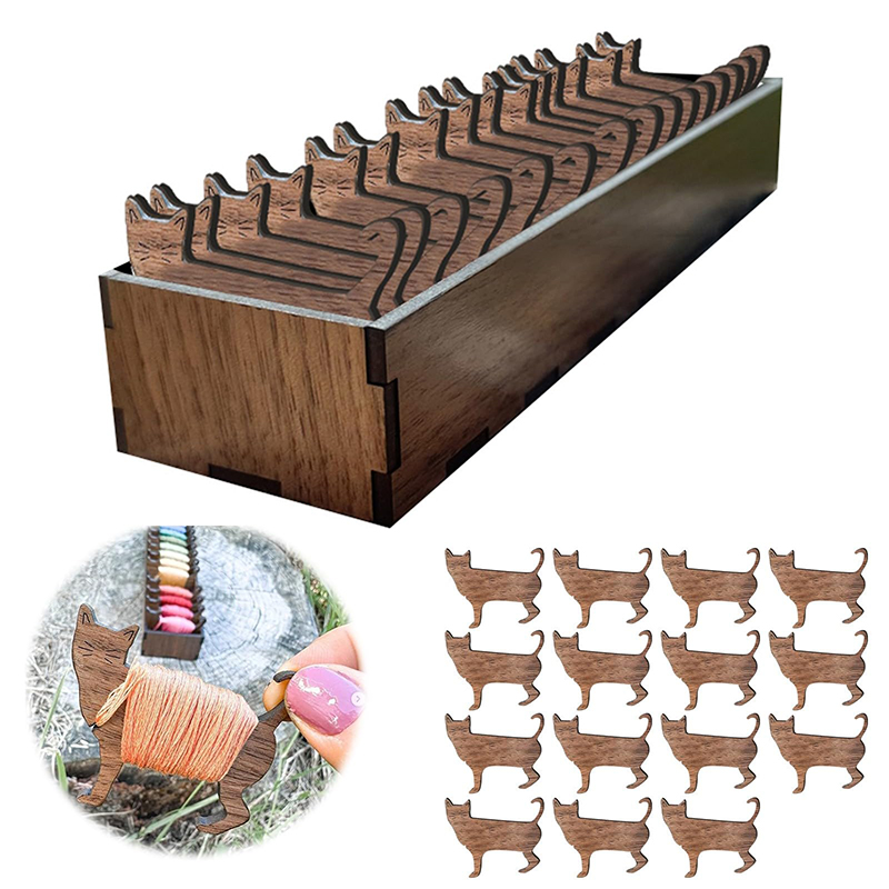 Wooden Animal Sheep Cat Bobbin - Embroidery Floss review and price