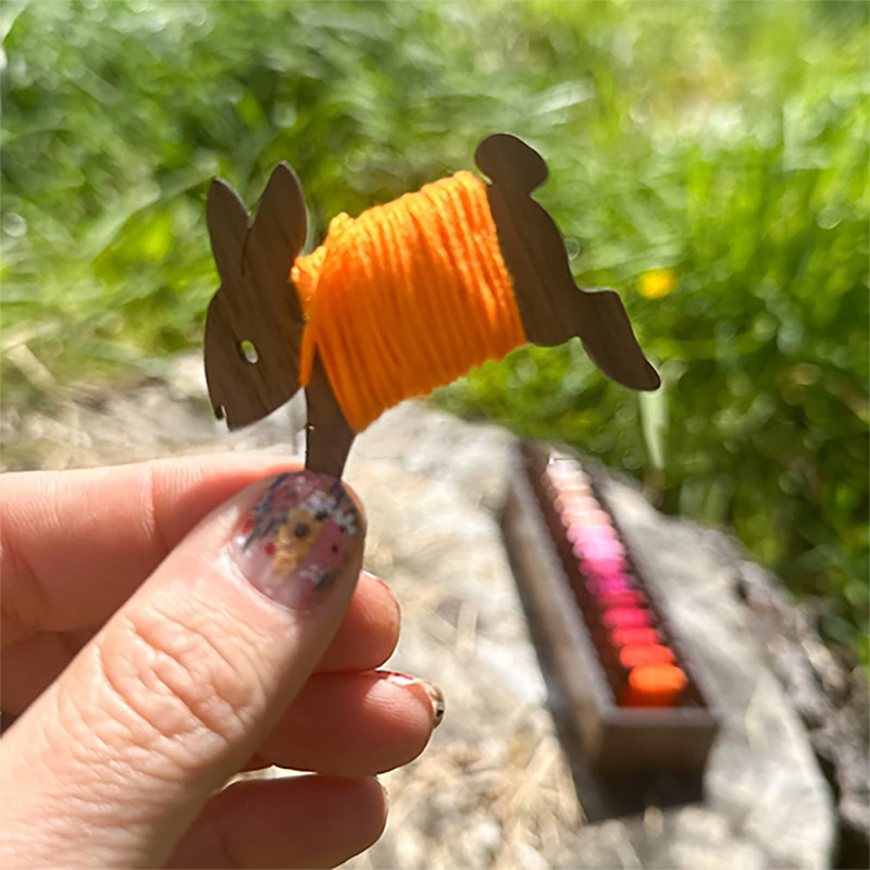 Wooden Animal Sheep Cat Bobbin - Embroidery Floss review and price