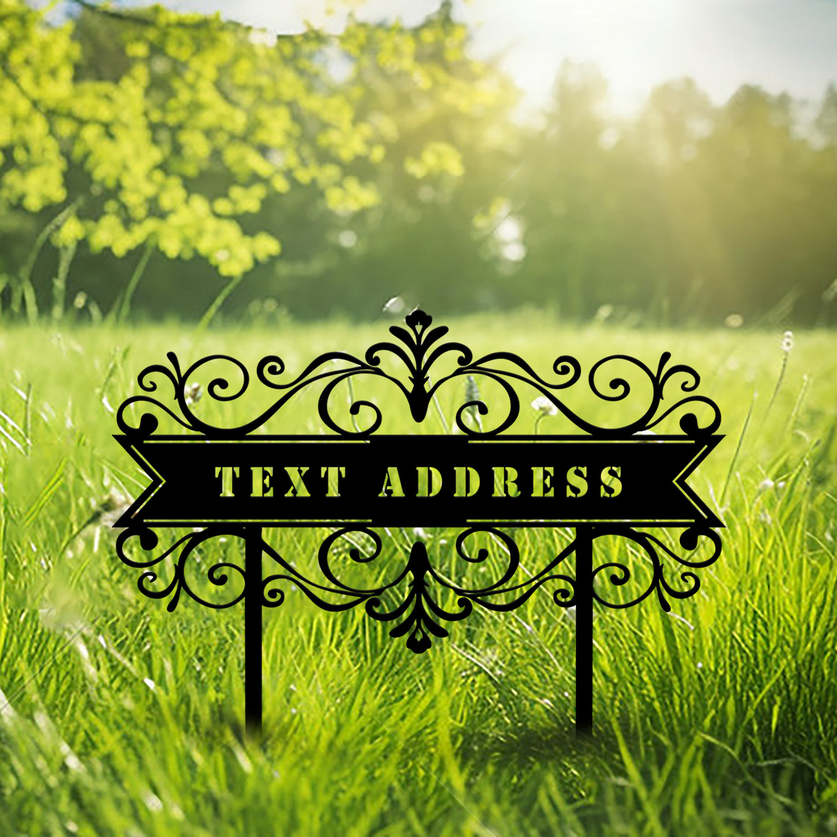 Custom Metal Address Stake,Add - Embroidery Garden review and price