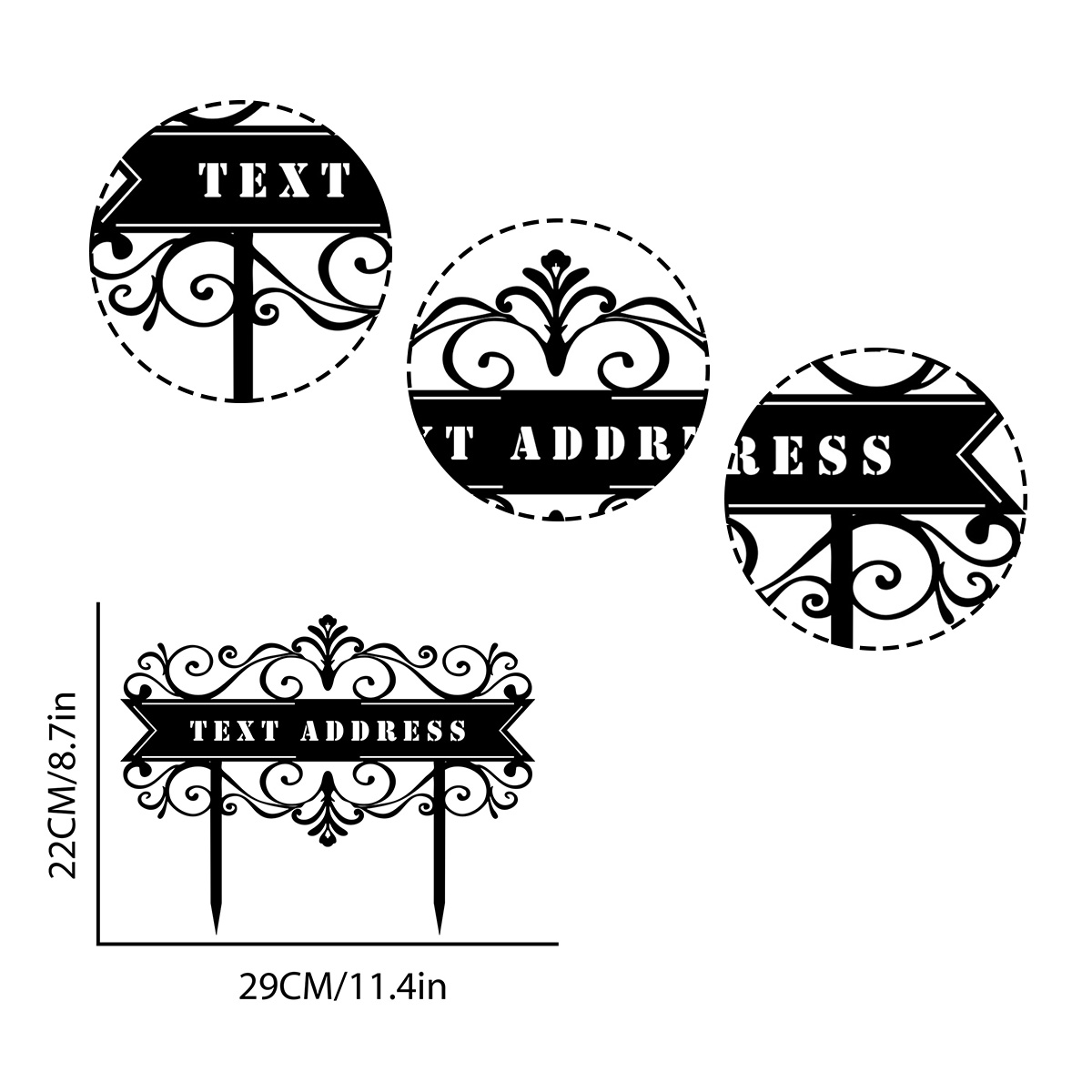 Custom Metal Address Stake,Add - Embroidery Garden review and price