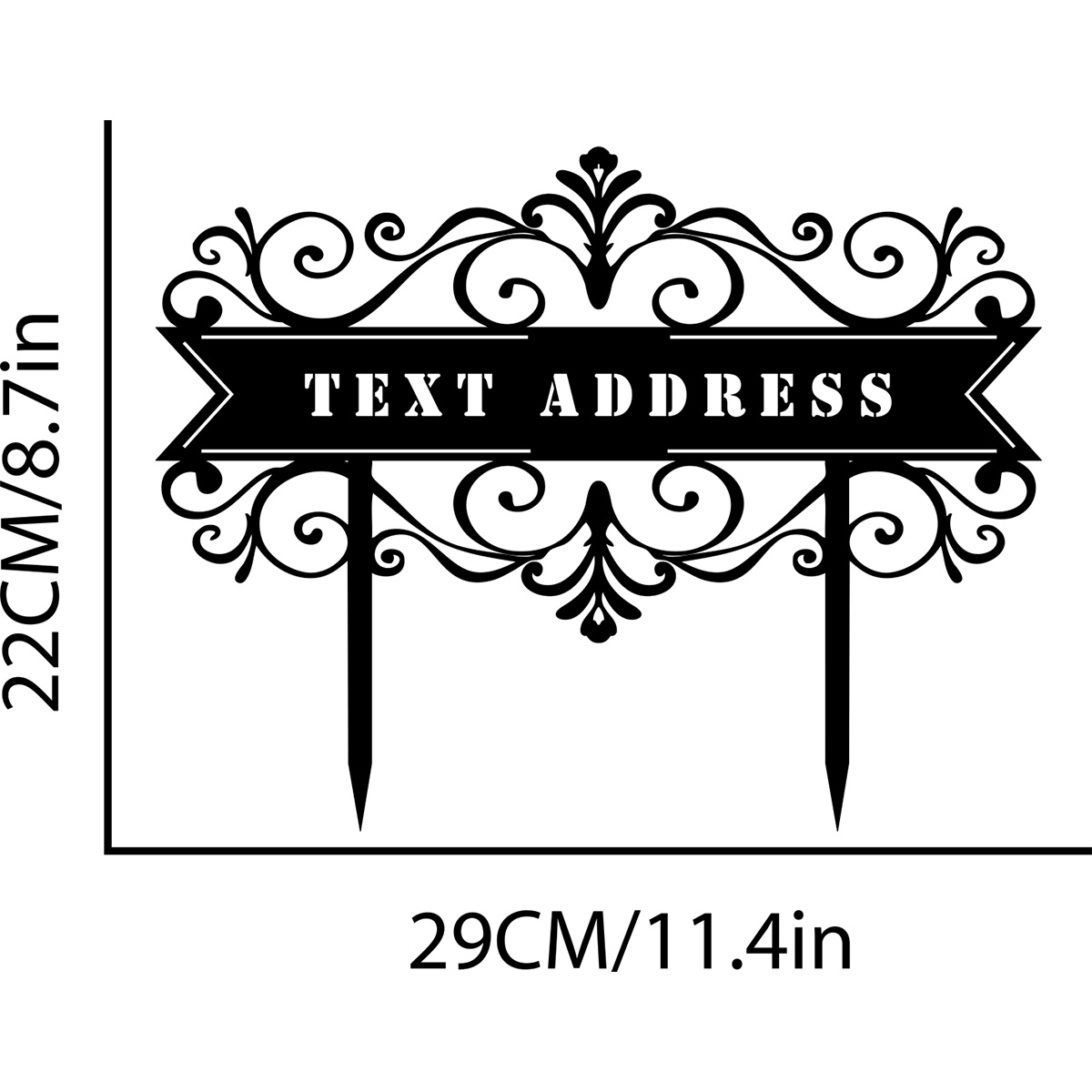 Custom Metal Address Stake,Add - Embroidery Garden review and price