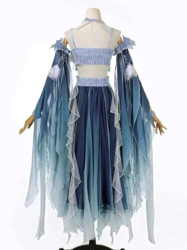 Exotic Blue Dress Heavy Embroi - Embroidery Style review and price