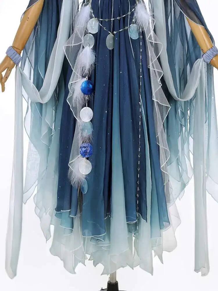 Exotic Blue Dress Heavy Embroi - Embroidery Style review and price