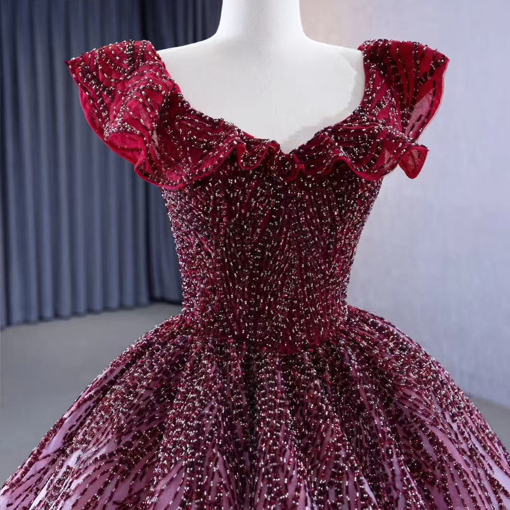 O-Neck Cap Sleeve Evening Dres - Embroidery Organza review and price