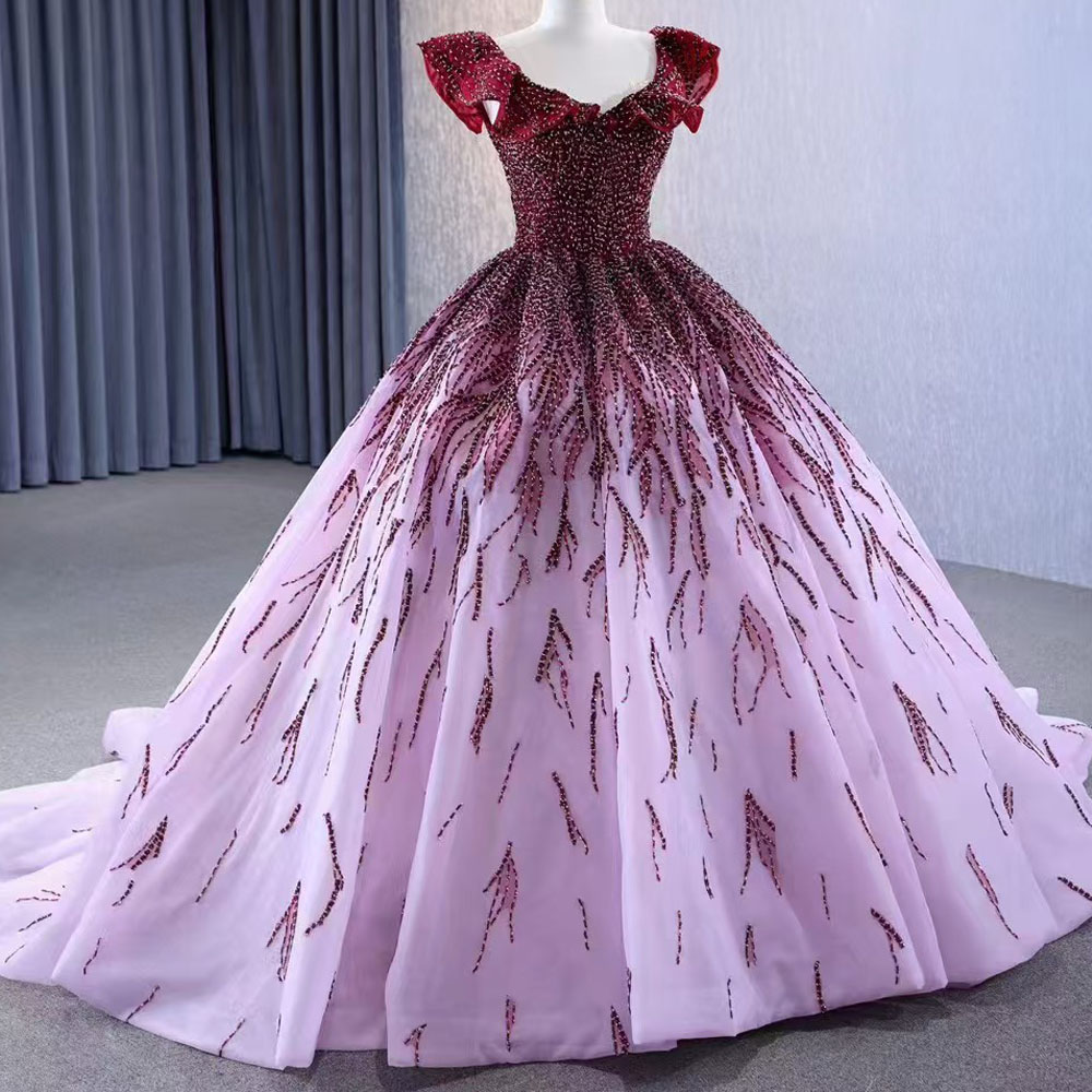 O-Neck Cap Sleeve Evening Dres - Embroidery Organza review and price