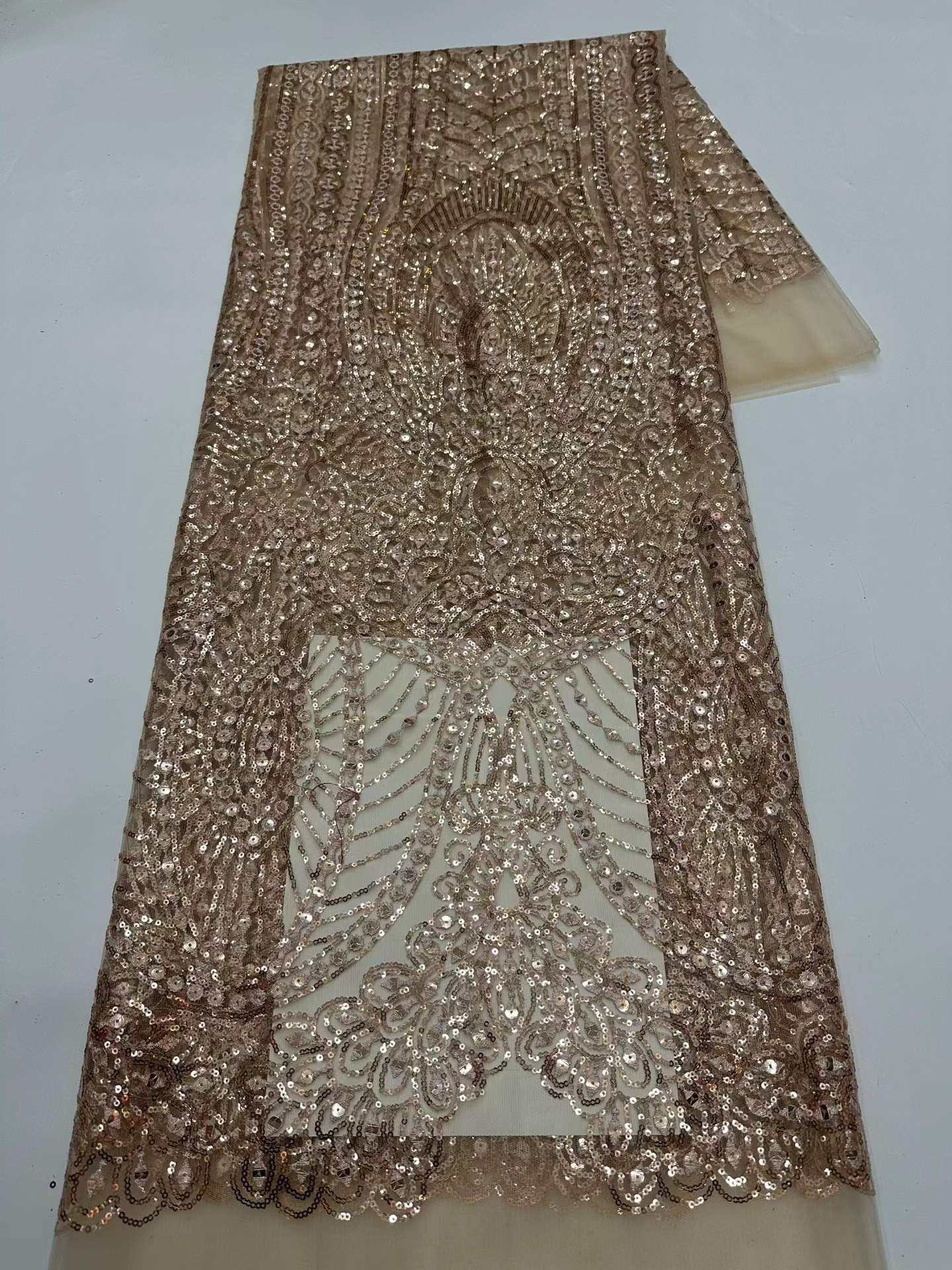 Elegant Sequins Net Lace Fabri - Embroidery Net Fabric review and price