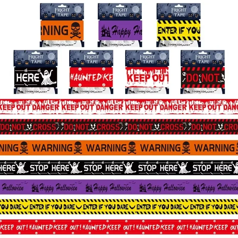 Halloween Warning Tape Signs B - Embroidery Writing review and price