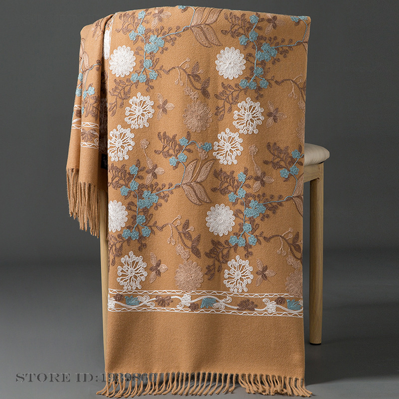Women's Cashmere Pashmina Scar - Embroidery Pashmina review and price
