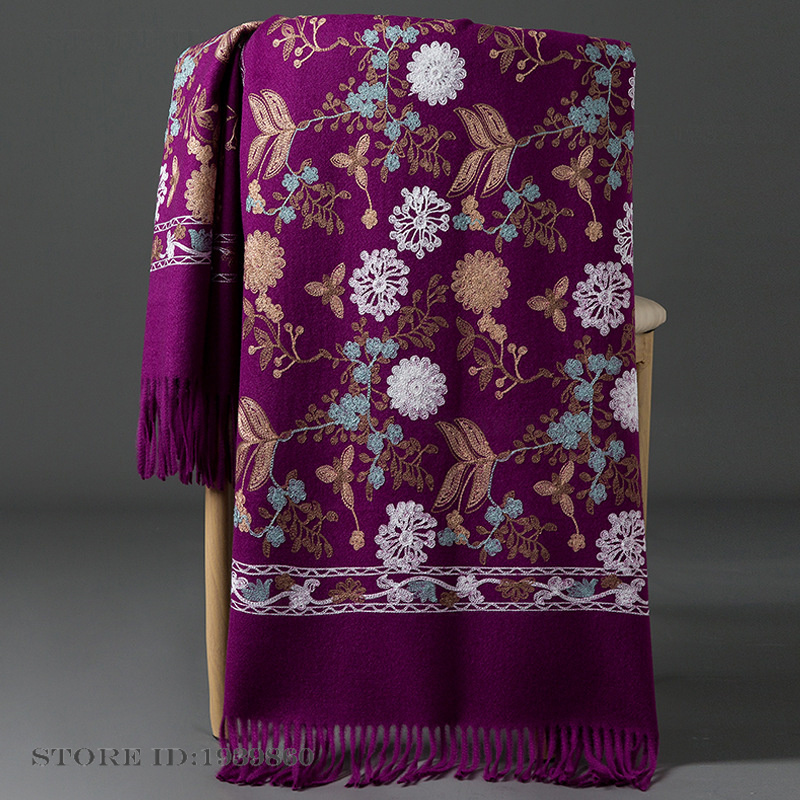 Women's Cashmere Pashmina Scar - Embroidery Pashmina review and price