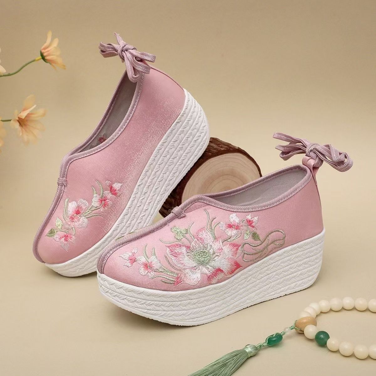 Woman Ethnic Style Wedges Embr - Embroidery Style review and price