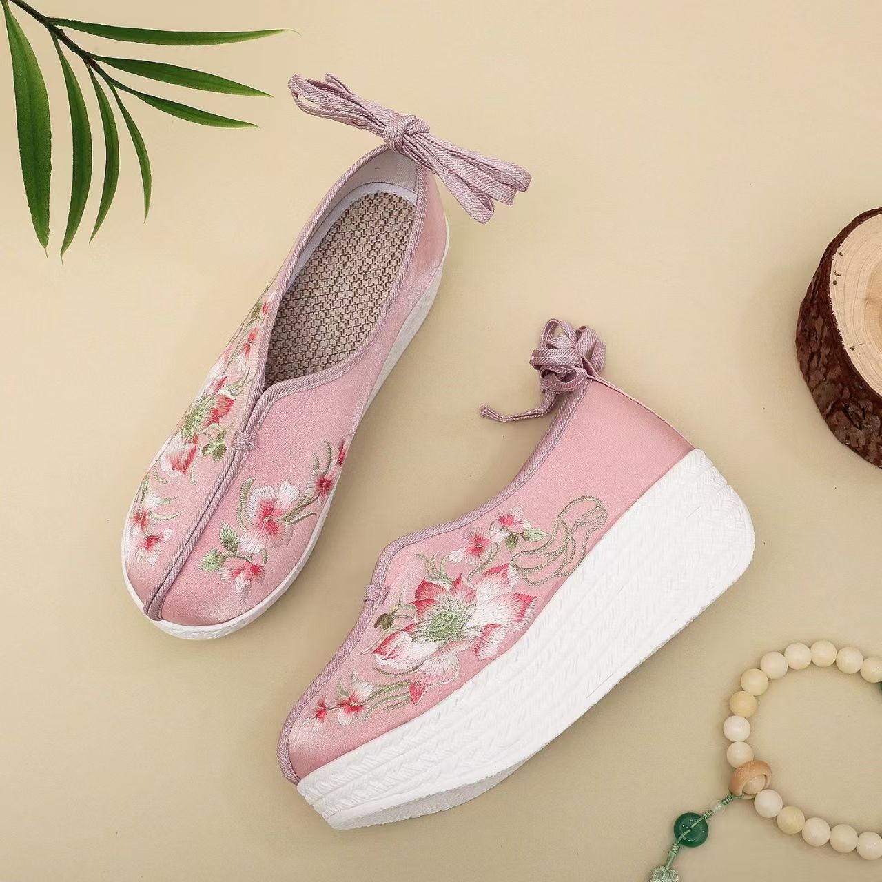 Woman Ethnic Style Wedges Embr - Embroidery Style review and price