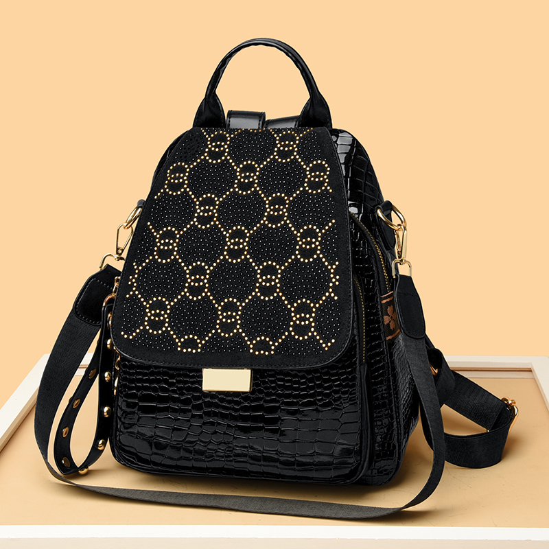 Luxury Oil Wax Leather Backpac - Embroidery Cream review and price