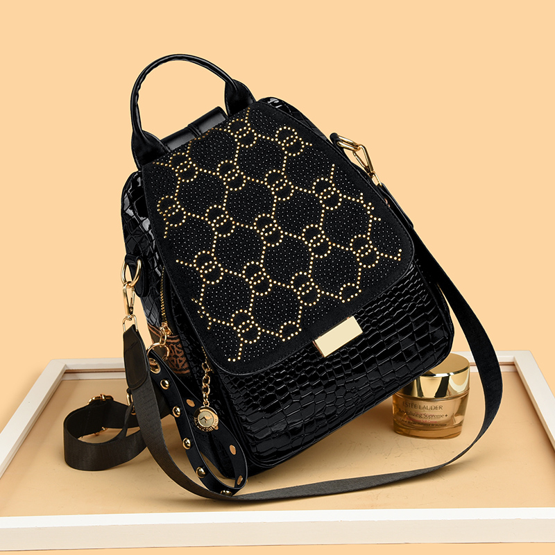 Luxury Oil Wax Leather Backpac - Embroidery Cream review and price
