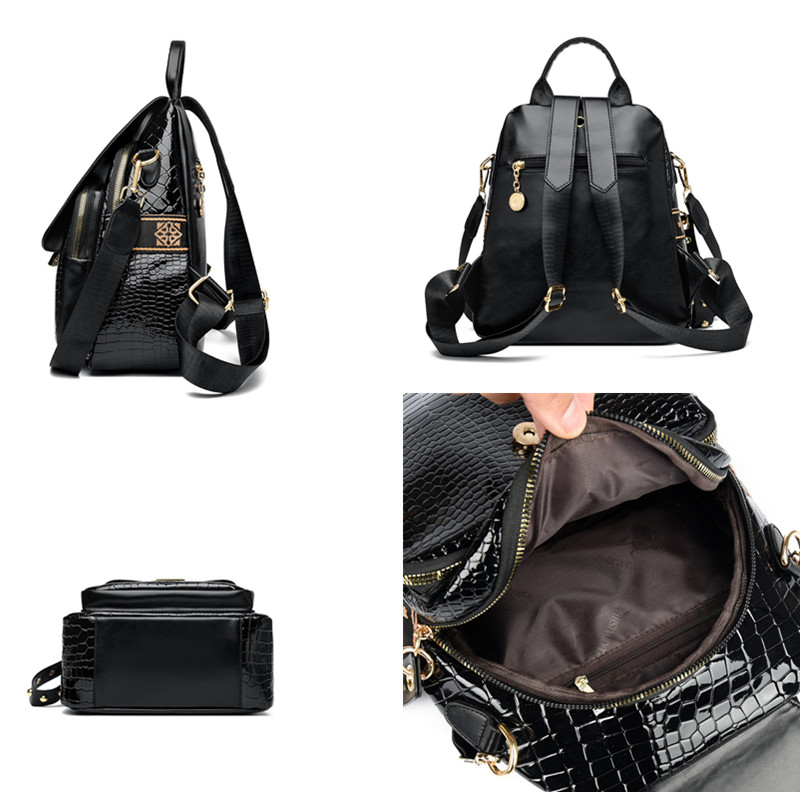 Luxury Oil Wax Leather Backpac - Embroidery Cream review and price