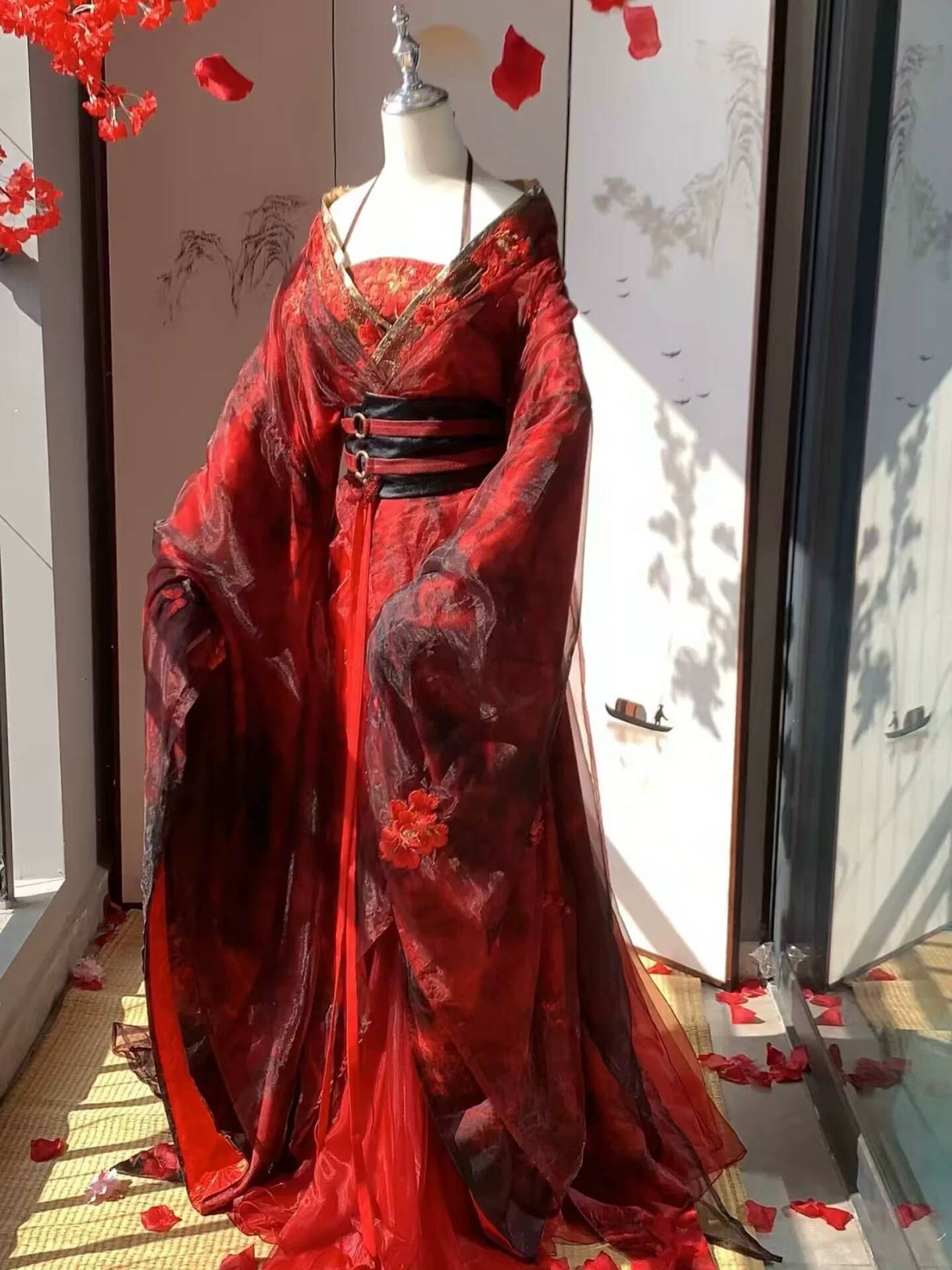 New Datura Red Hanfu Women Anc - Embroidery Style review and price