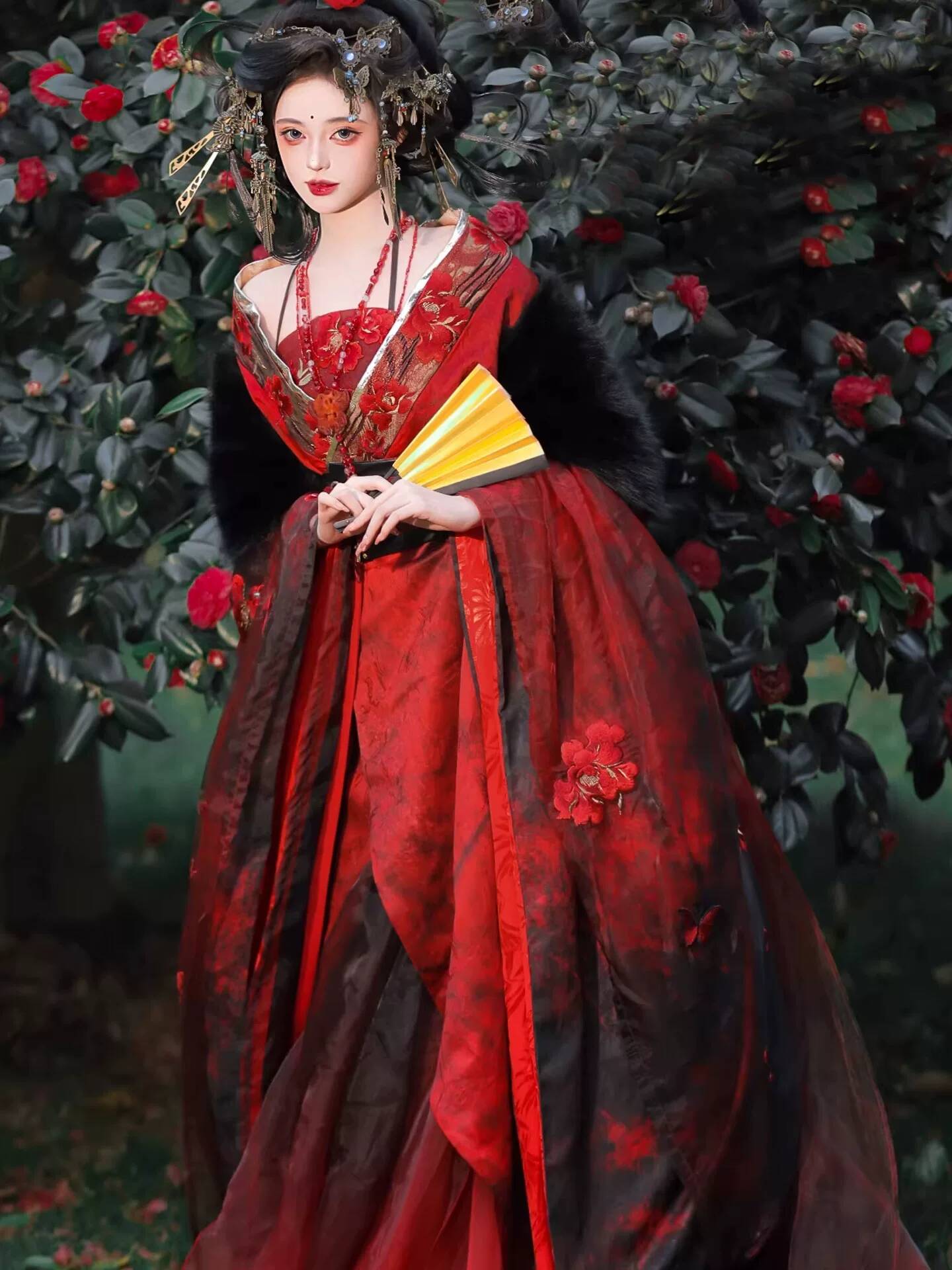 New Datura Red Hanfu Women Anc - Embroidery Style review and price