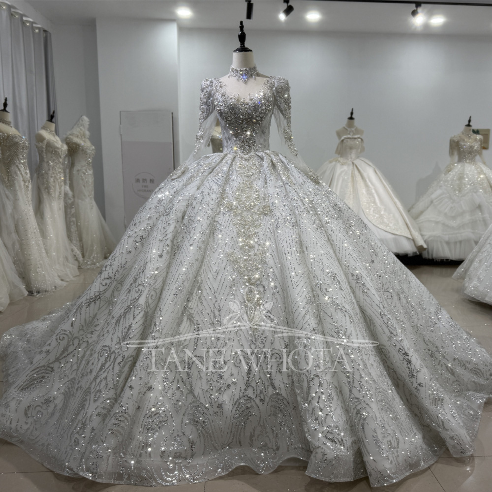 Elegant Wedding Gowns Long Sle - Embroidery Organza review and price