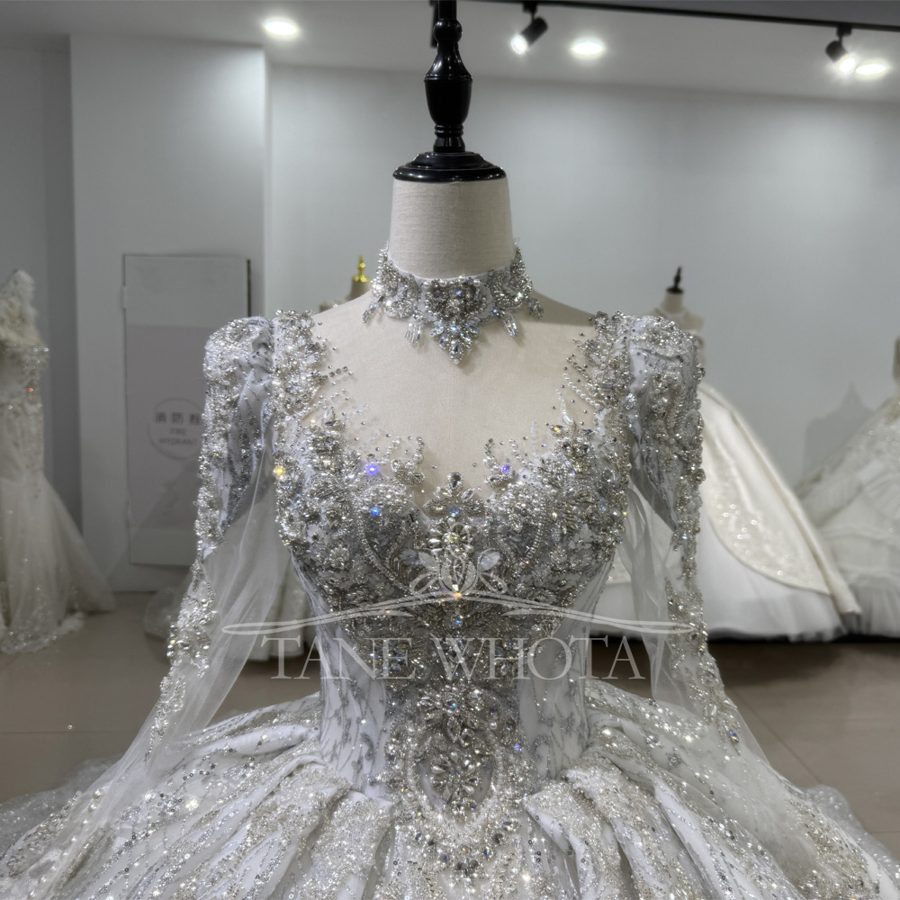 Elegant Wedding Gowns Long Sle - Embroidery Organza review and price