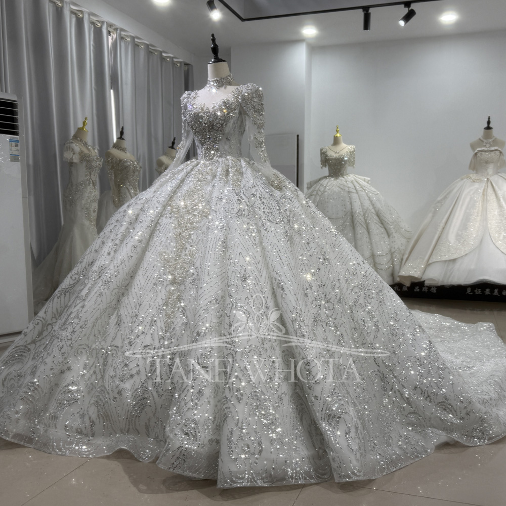 Elegant Wedding Gowns Long Sle - Embroidery Organza review and price