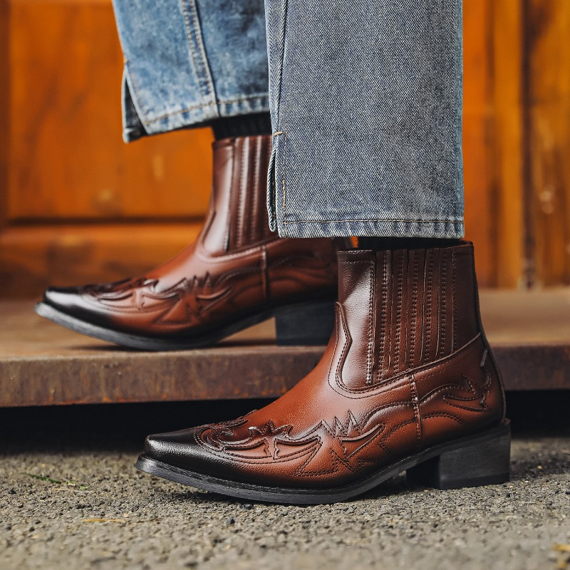 Mens Western Cowboy Boots Hand - Embroidery Designer review and price