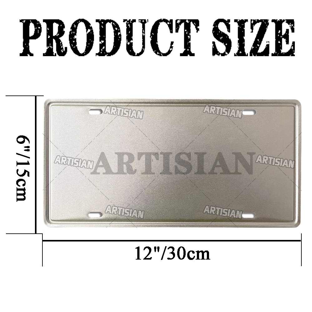 Artisian USA US License Plate  - Embroidery Cream review and price