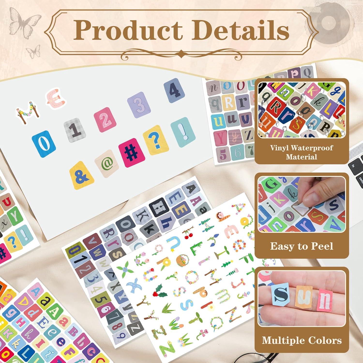 12/24 Sheets Vintage Letter Nu - Embroidery Writing review and price