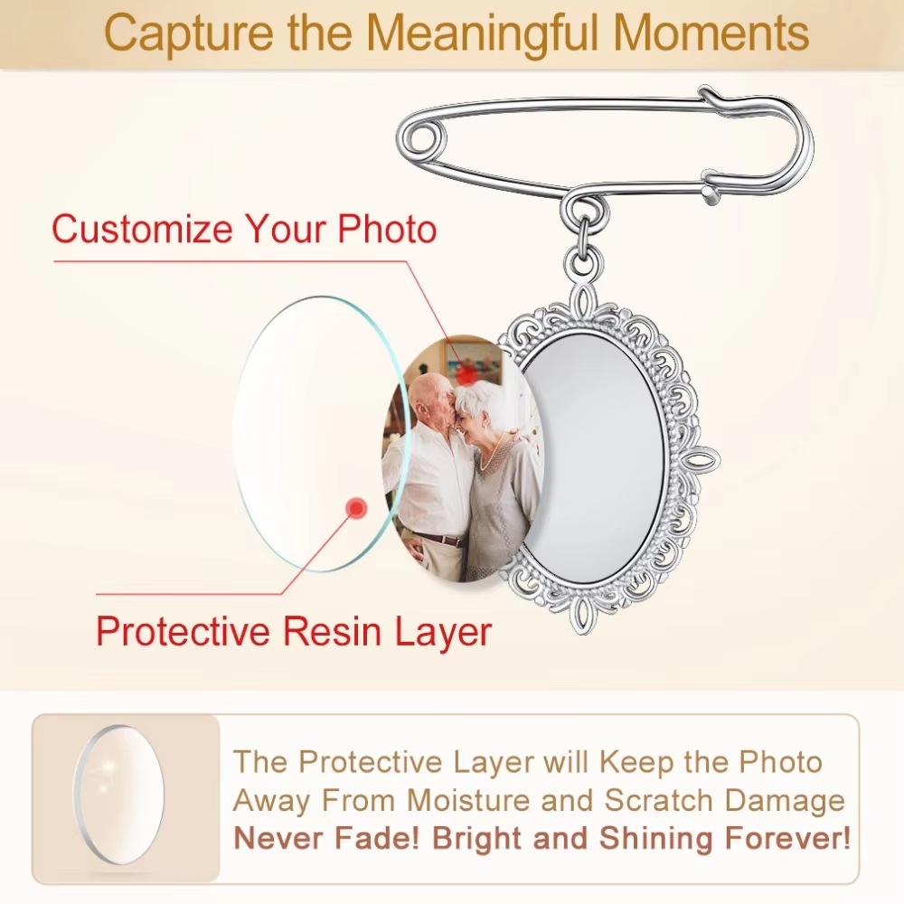 U7 Custom Photo Brooches Weddi - Embroidery Illustration review and price