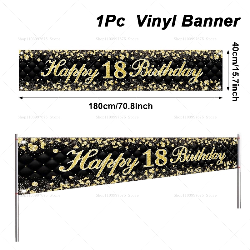 Happy 18th Birthday Banner Dec - Embroidery Writing review and price