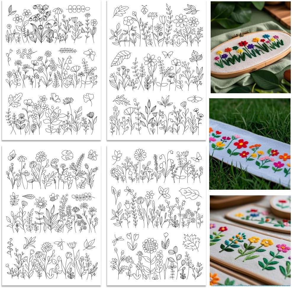 Water Soluble Embroidery Patte - Embroidery Design Patterns Flowers review and price