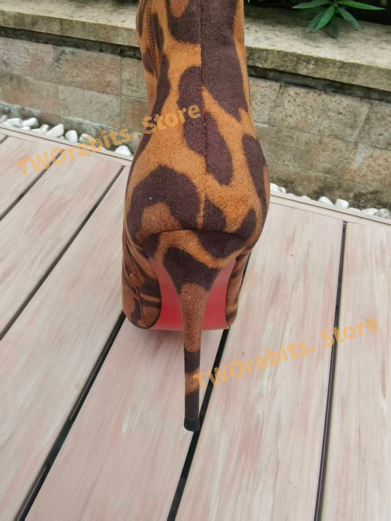 Leopard Print Knee Boot Point  - Embroidery Designer review and price
