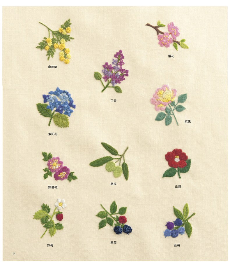 Simple Animal And Plant Embroi - Embroidery Illustration review and price