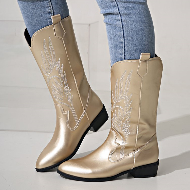 New Design Mid-calf Boots Wome - Embroidery Designer review and price
