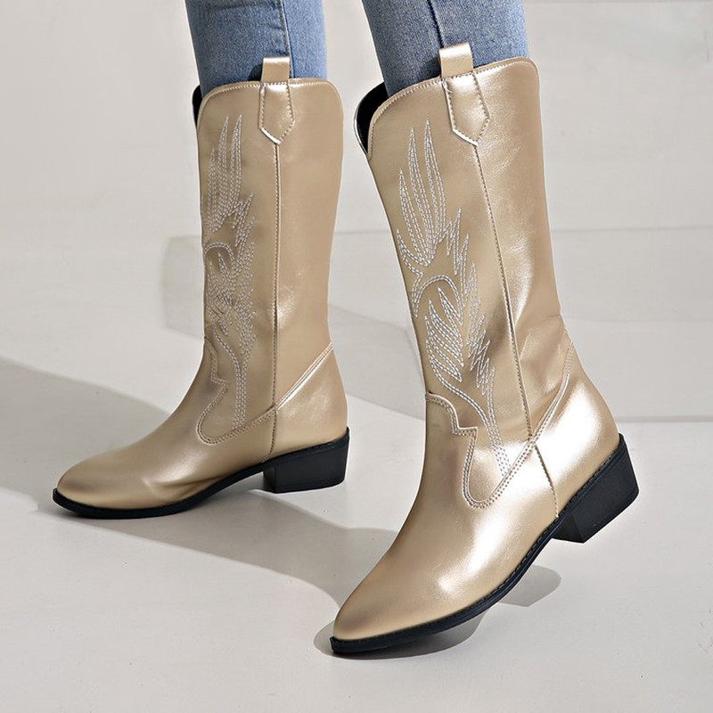 New Design Mid-calf Boots Wome - Embroidery Designer review and price