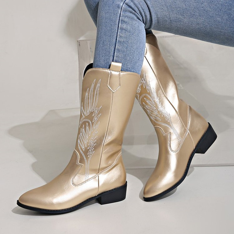 New Design Mid-calf Boots Wome - Embroidery Designer review and price