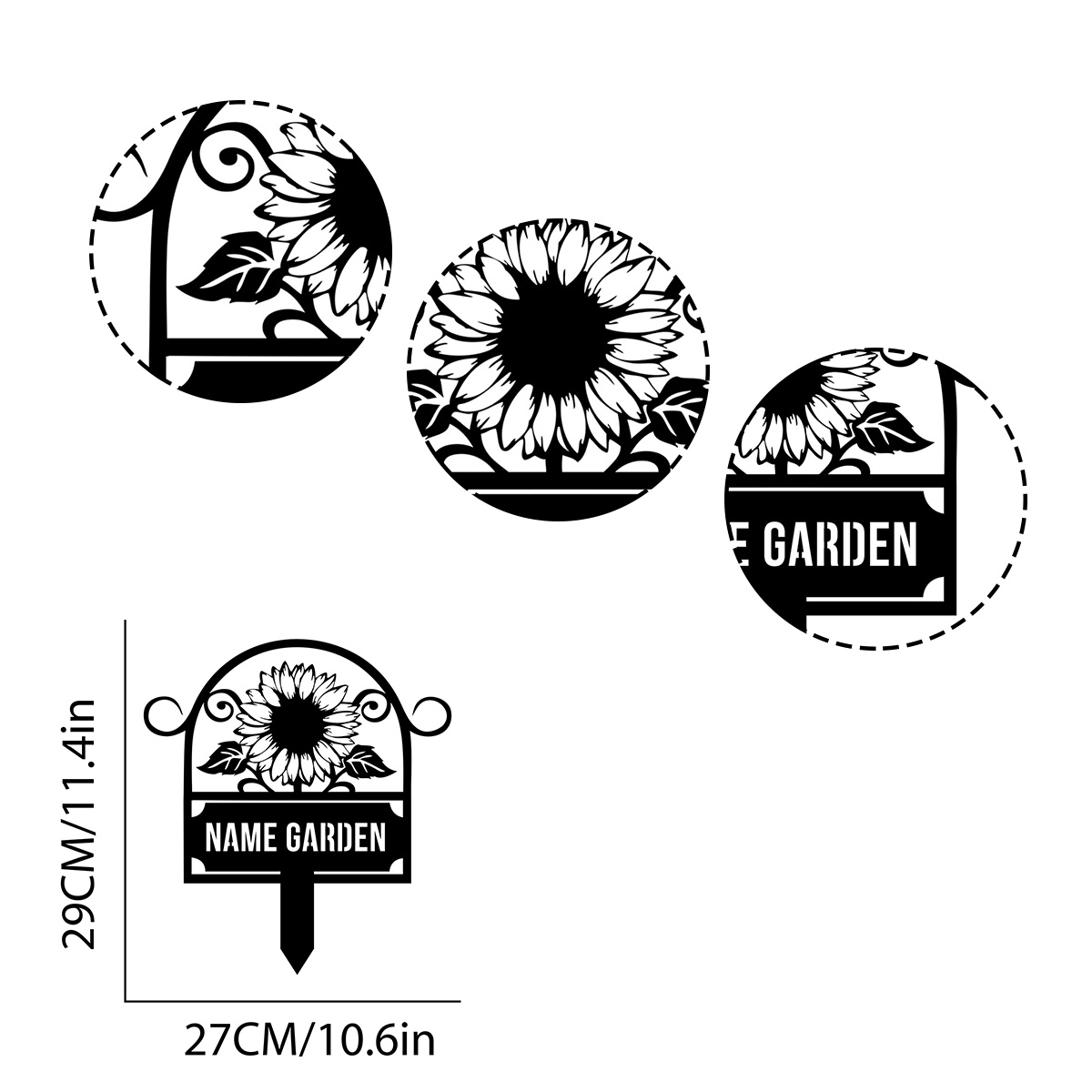 Custom Metal Garden Sign, SunF - Embroidery Garden review and price